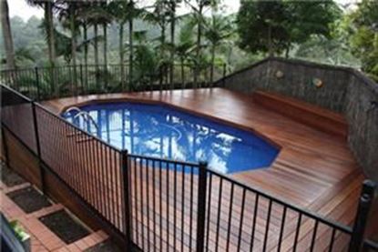 Picture of Aquasports 12' x 24' Oval Aluminum Slat, 52 Wall | AQSP1224