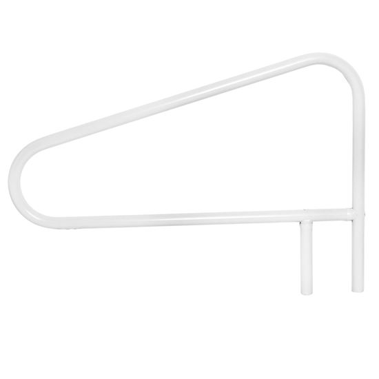 Picture of Saftron 52 Return To Deck Cross Braced Handrail Escutcheons Included White | Cbrtd-352-W