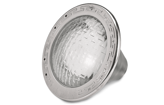 Picture of Pentair Amerlite Underwater Incandescent White Pool Light, 500 W, 120 V, 50' Cord, StainlessSteel Face Ring | 78458100