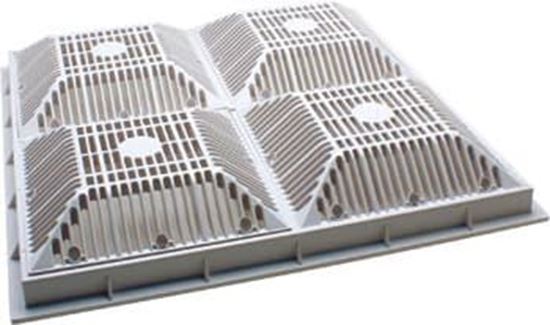 Picture of Waterway 18 x 18 Grate  & Frame, Square, White | 640-4770 V