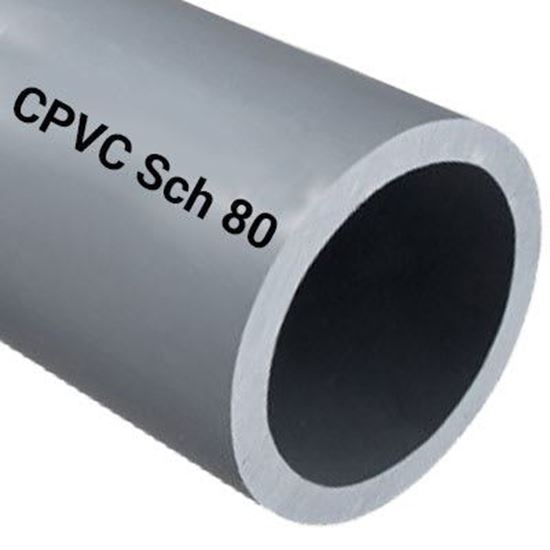 Picture of 2-1/2 x 20' Schedule 80 Plain End Light Gray CPVC Pipe