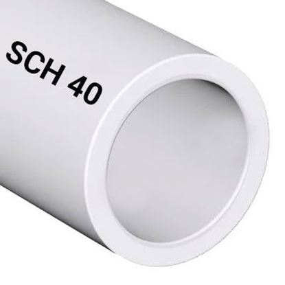 Picture of 10 x 20' Schedule 40, Plain End, White PVC Pipe