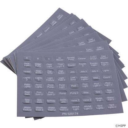 Picture of Label, Pentair, Intellitouch®, Is10, Set Of 10 520344