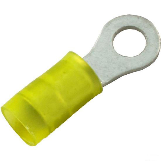 Picture of Ring Terminal, 12-10 Awg, #10 Stud, Yellow, Quantity 25  60-555-1723