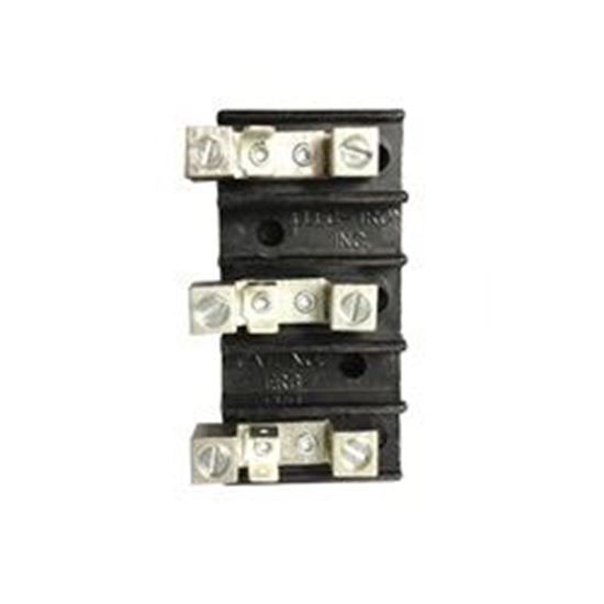 Picture of Terminal Block: 3 Position 14-4 Awg 50amp 110/220v- Erb44k