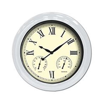 Picture of 18 IN. CLOCK/THERMOMETER - WHITE PM52557