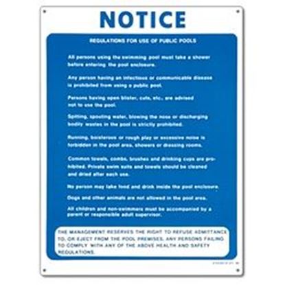 Picture of SIGN - PUBLIC POOL RULES PM40368