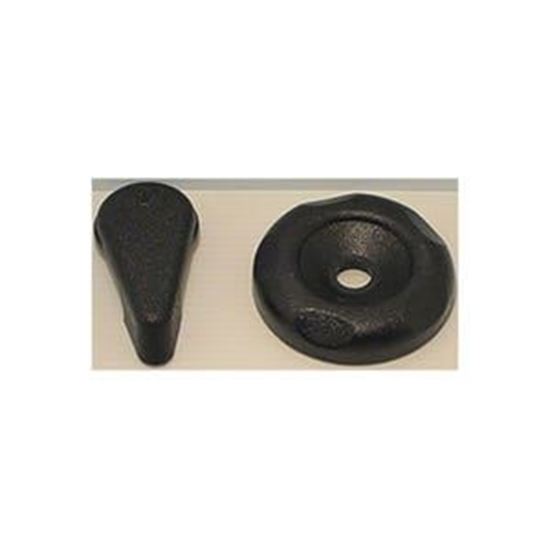 Picture of Knob Diverter Valve 2 In Black 5 Scallop With Tear 14933