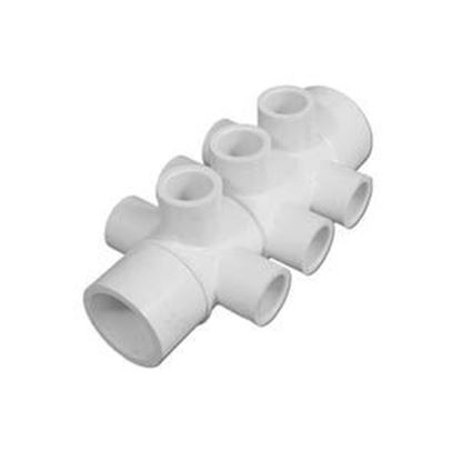 Picture of Manifold Pvc Waterway 1-1/2"S X 1-1/2"Spg (9) 1/2"S 672-4460