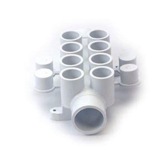 Picture of Manifold Pvc Waterway 1-1/2"S X 1-1/2"Spg X (8) 3/4" 672-4640