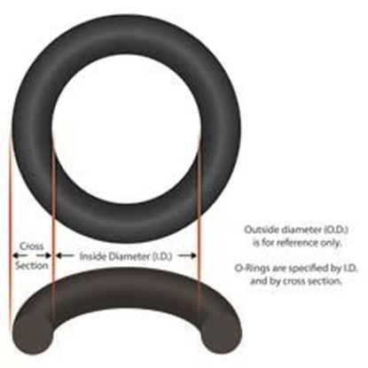 Picture of O-Ring Viton 2-3/8" Id 1/8" Cross Section Generic  90-423-5229V