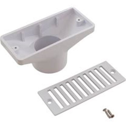 Picture of Gutter Drain Pentair 2.5" X 6" W/Grate White 542039 