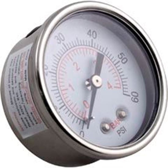 Picture of Pressure Gauge Ww Clearwater Ii1/4"Mpt 0-60Psiback Mount 830-4000Ss 