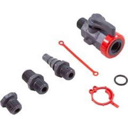 Picture of Ball Valve Kit Praher 1/4"Mpt X 1/4"Fpt W/ Hose Fitting Lc-Pv-1 