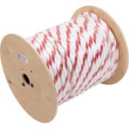 Picture of Polypropylene Rope 3/4"Dia 2 White 1 Red Strand 300Ft Ppr34300Rw 