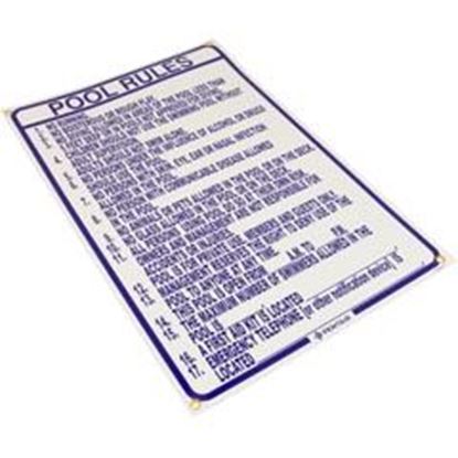 Picture of Sign Pool Rules North Carolina 24" X 36" R234100 