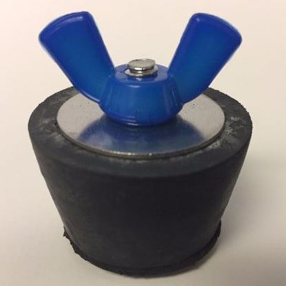 Picture of Blue Wing Nut Plug #8 50/Bag  COLOR CODED WING NUT # 8