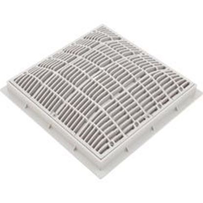 Picture of Main Drain Grate Waterway 12" x 12" Square w/Frame White 640-4720 V