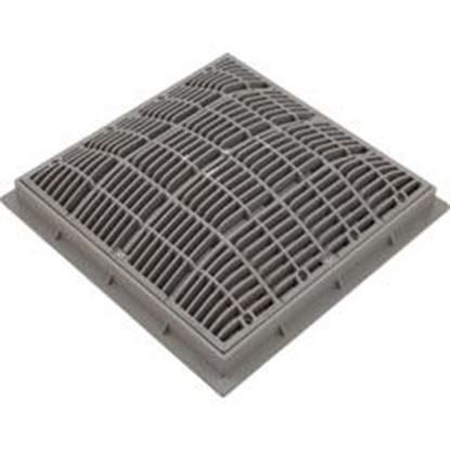 Picture of Main Drain Grate Waterway 12" x 12" Square w/Frame Gray 640-4727 V