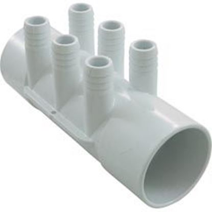 Picture of Manifold 3/4" Barb 6 Port Flow Thru 2" Slip x 2" Slip 672-7120