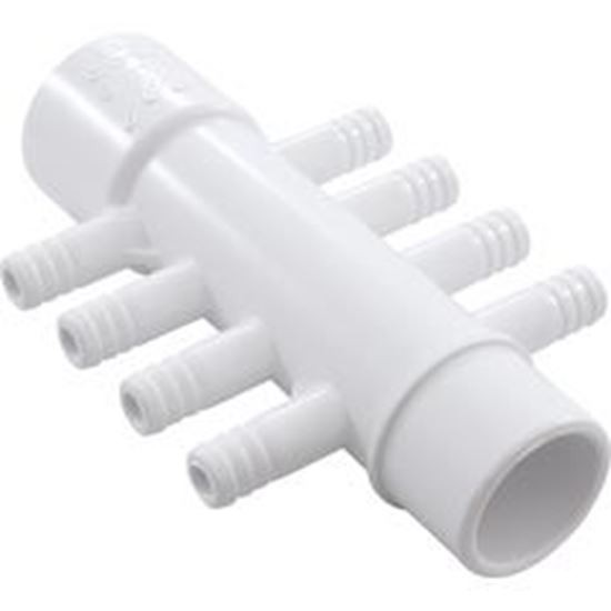 Picture of Manifold 3/8" Barb 8 Port Flow Thru 1" Slip x 1" Spigot 672-4340