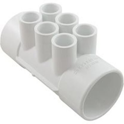 Picture of Manifold 1/2" Slip 6 Port Flow Thru 2" Slip x 2" Slip 672-4110