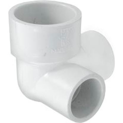 Picture of 90 Elbow 1-1/2" Slip x 1-1/2" Spigot x 1" Slip side 411-4050